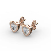 AGGIE SHIELD™ DIAMOND 14K GOLD SOLITAIRE STUDS